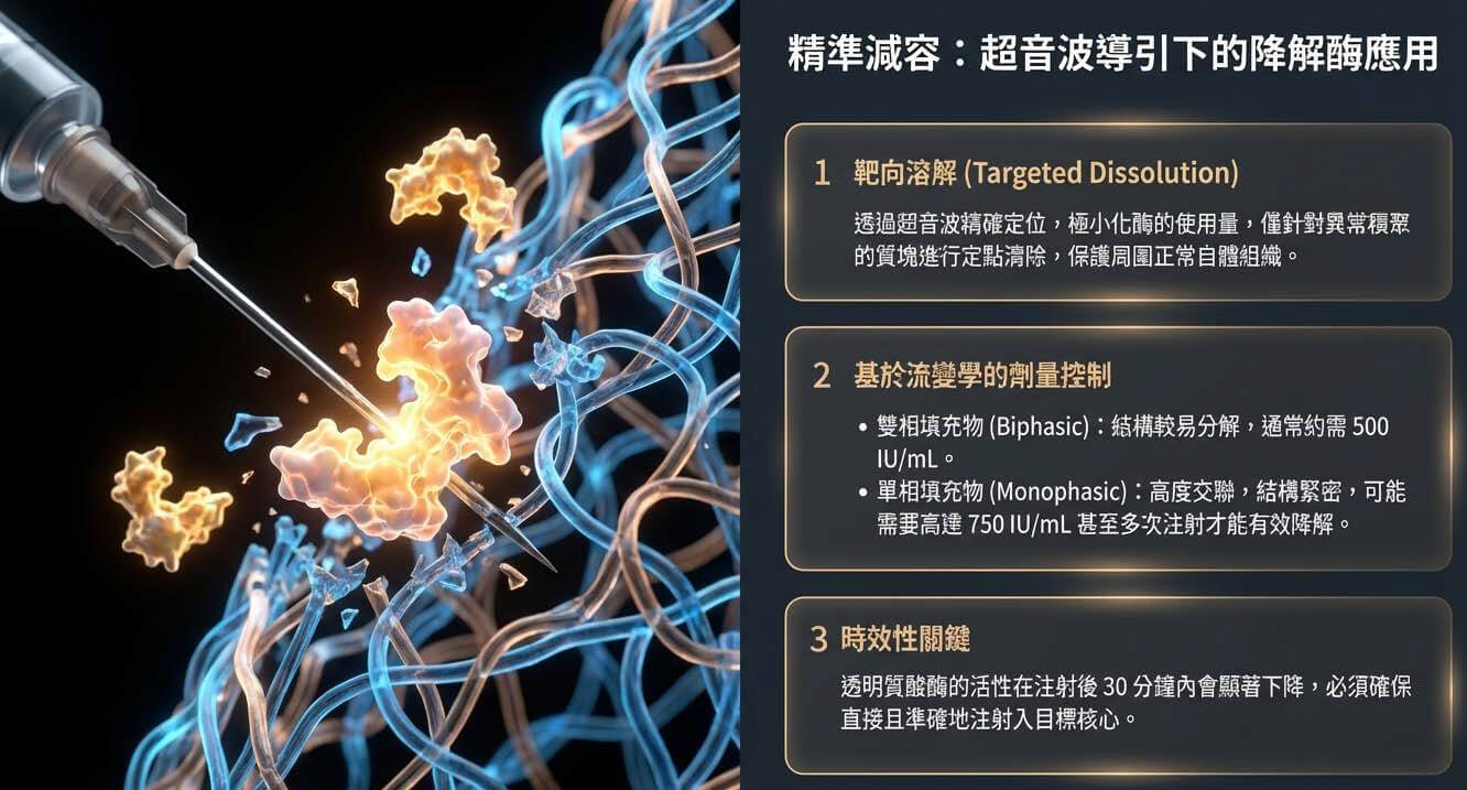 超音波導引降解酶應用示意圖