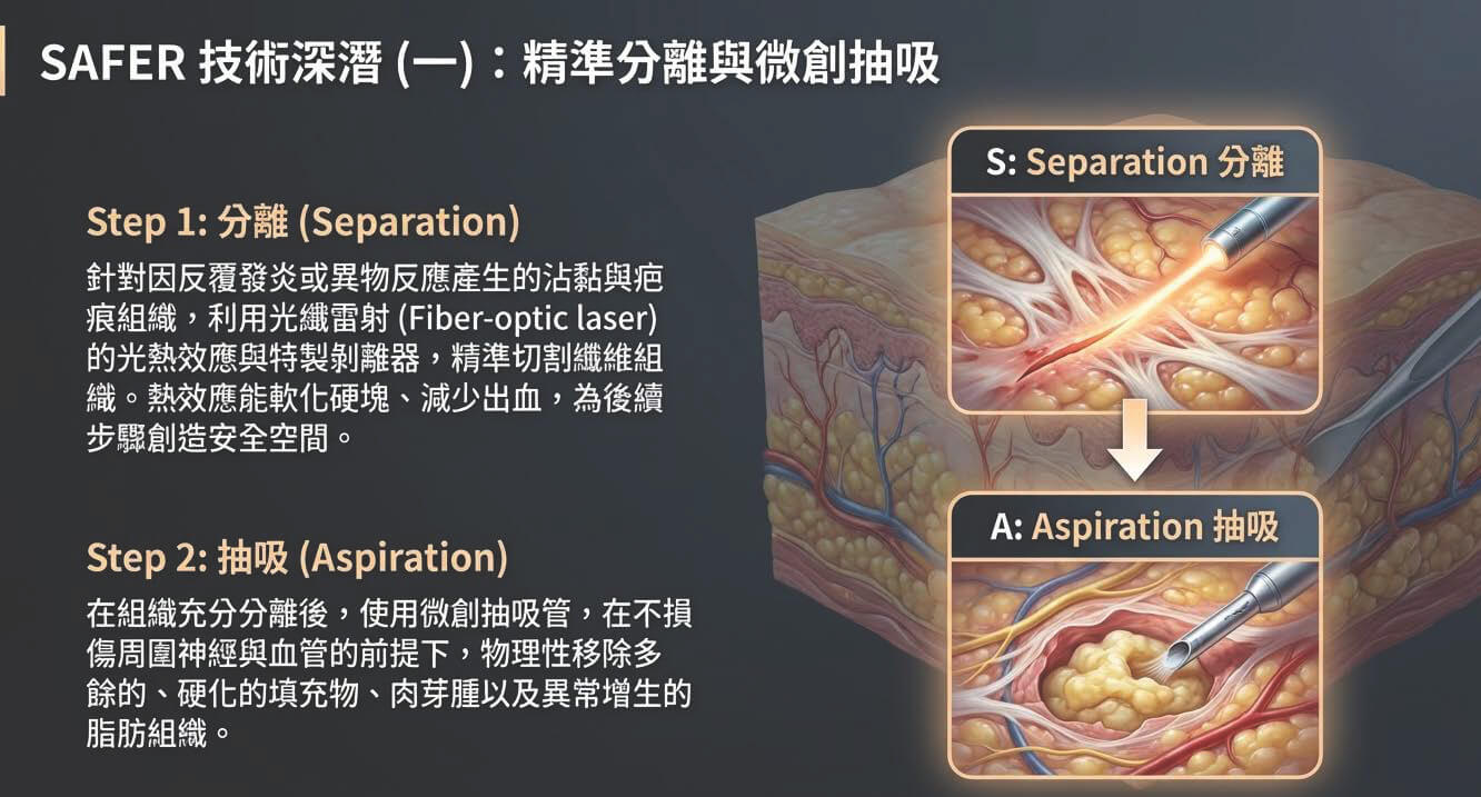 SAFER 第一步:精準分離與微創抽吸